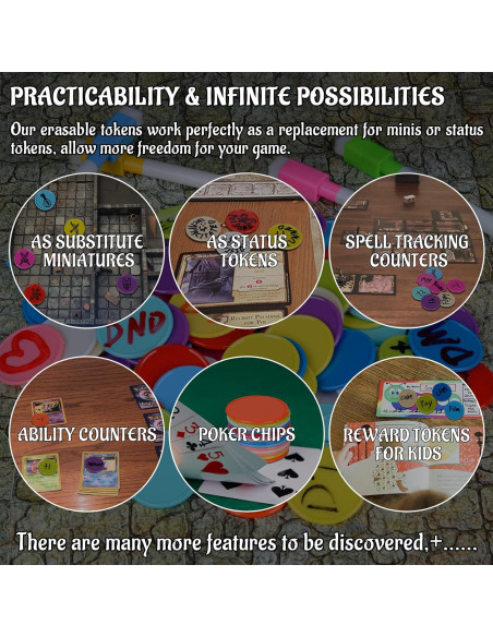 Conjunto de 100 Fichas Reutilizables CZYY 3,81 cm para RPG