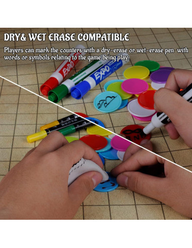 Conjunto de 100 Fichas Reutilizables CZYY 3,81 cm para RPG