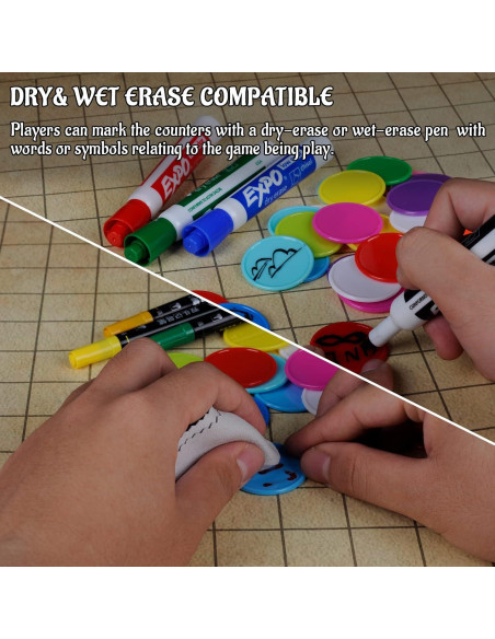 Conjunto de 100 Fichas Reutilizables CZYY 3,81 cm para RPG