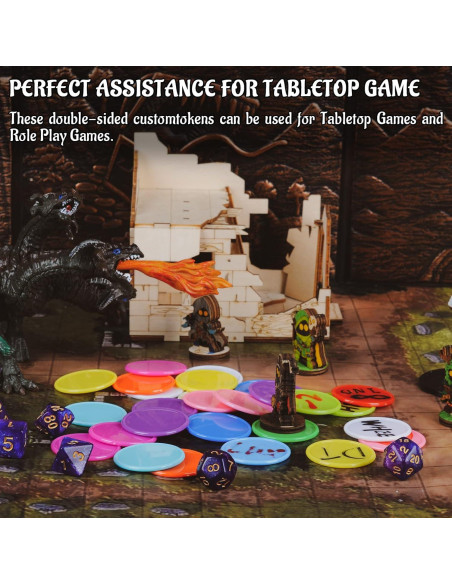 Conjunto de 100 Fichas Reutilizables CZYY 3,81 cm para RPG