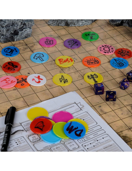 Conjunto de 100 Fichas Reutilizables CZYY 3,81 cm para RPG