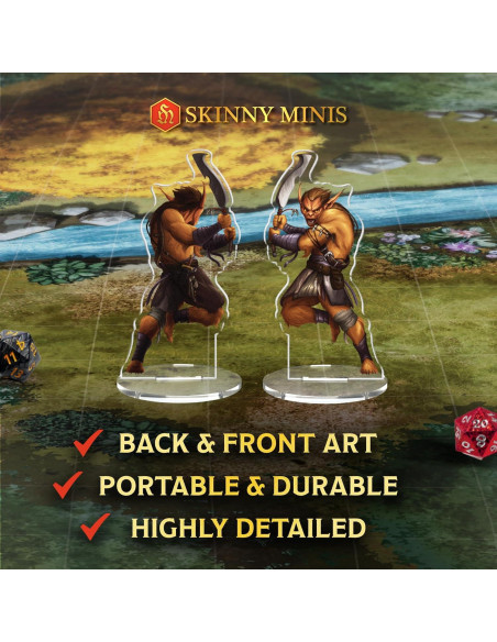 Miniaturas D&D Bestias de Wilderness 2D Acrílico Duradero