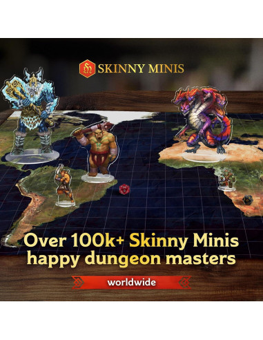 Miniaturas D&D Bestias de Wilderness 2D Acrílico Duradero