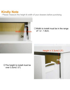 Cerraduras de Seguridad Coolrunner para Cajones - 8 Piezas 2