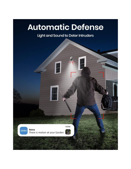 Cámaras de Seguridad AOSU Kit 4 Inalámbricas 2K Gran Angular