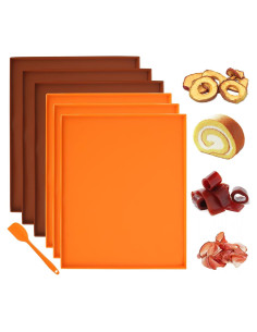 6PCS Tapetes de Silicona Oungy para Deshidratador 30x25cm