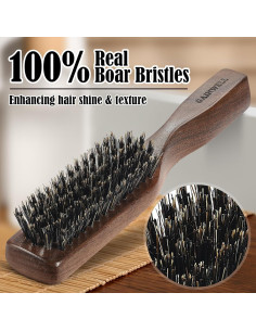 Cepillo de Cerdas de Jabalí GAINWELL para Cabello y Barba 19.5x3.5cm 2