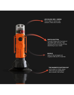 Linterna Goodsmann para Kayak Nocturno con Ventosa LED 2