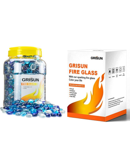 GRISUN 1.27 cm Bahama Blend Vidrio para Fogata 4.54 kg