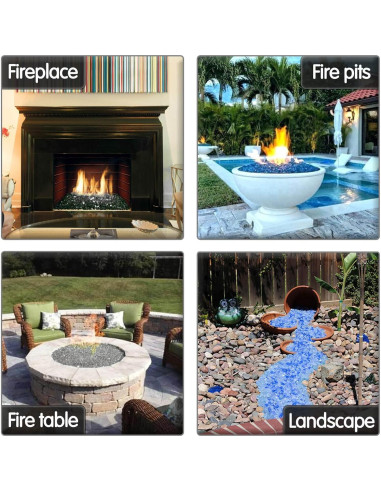 GRISUN 1.27 cm Bahama Blend Vidrio para Fogata 4.54 kg