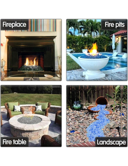 GRISUN 1.27 cm Bahama Blend Vidrio para Fogata 4.54 kg