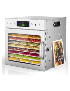 Deshidratador de Alimentos HOPERAN 8 Bandejas Acero Inoxidable