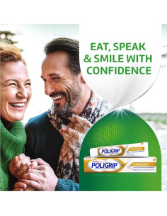 Super Poligrip Crema Adhesiva para Dentaduras Sin Zinc - 4 Tubos 2