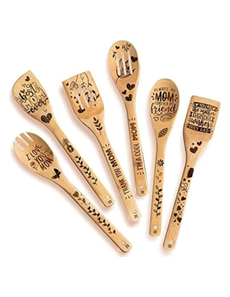 Set de Utensilios de Cocina Riveira 6 Piezas de Bambú Set de Utensilios de Cocina Riveira 6 Piezas de Bambú