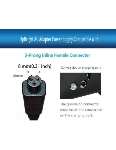 Cargador AC/DC UpBright 29.4V para Hoverboard 25.2V