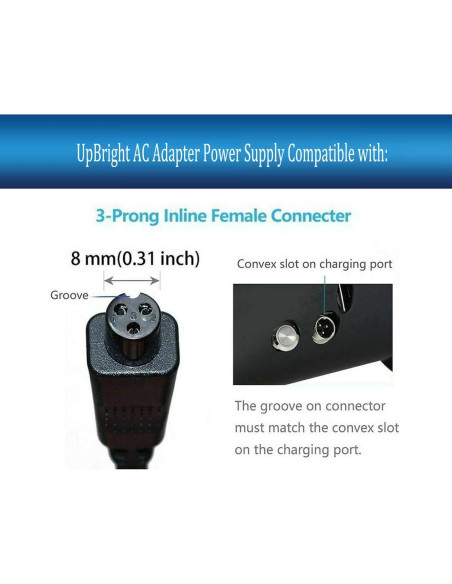 Cargador AC/DC UpBright 29.4V para Hoverboard 25.2V