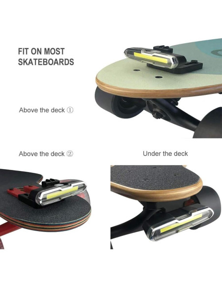 Luces LED IWONDER V2.0 Recargables para Skateboard