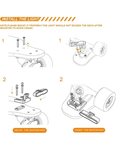 Luces LED IWONDER V2.0 Recargables para Skateboard