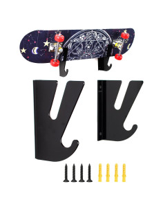 Soporte de Pared para Skateboard WANLIAN Negro 17 cm