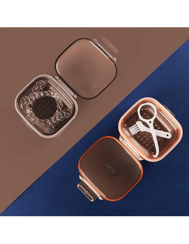 Estuche para Retenedores LOEVCC Naranja 8x8x6 cm