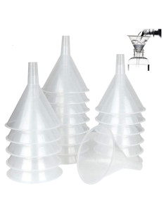 Juego de 20 Embudos de Plástico Transparentes 11.94 cm