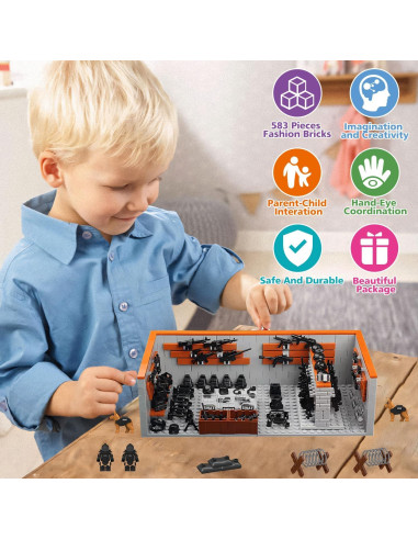 Set de Construcción Militar Lekaka 583 Piezas Kit SWAT
