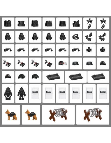 Set de Construcción Militar Lekaka 583 Piezas Kit SWAT