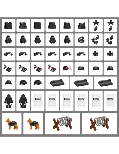 Set de Construcción Militar Lekaka 583 Piezas Kit SWAT