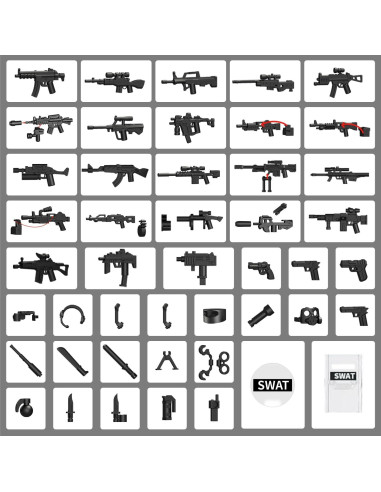 Set de Construcción Militar Lekaka 583 Piezas Kit SWAT