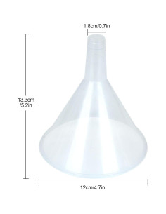 Juego de 20 Embudos de Plástico Transparentes 11.94 cm 2