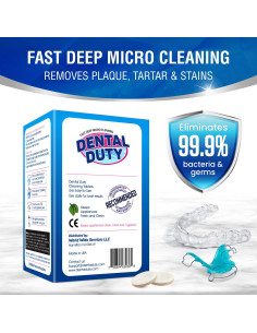 120 Tablet. Limpiadoras Dentaduras Dental Duty - Sin Químicos 2