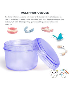 Caja de Dentaduras Uouovo Grande Azul Transparente 2