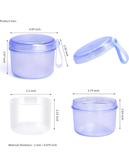 Caja de Dentaduras Uouovo Grande Azul Transparente