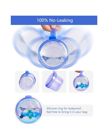 Caja de Dentaduras Uouovo Grande Azul Transparente