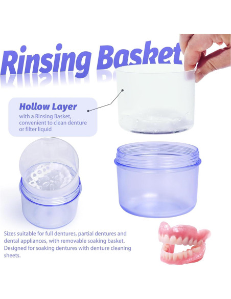 Caja de Dentaduras Uouovo Grande Azul Transparente