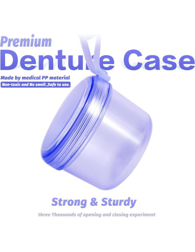 Caja de Dentaduras Uouovo Grande Azul Transparente