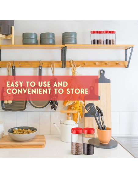 30 Tarros de Plástico para Especias Uiifan 250 ml con Tapa Abatible