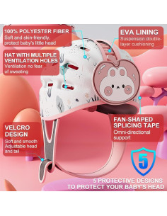 Casco de Protección para Bebé Joyingbaby Conejo Rosa 0.12 kg 2
