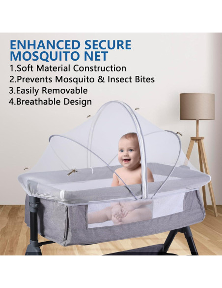 Cubierta de Cuna Portátil Sunjoy Castle con Red Antimosquitos