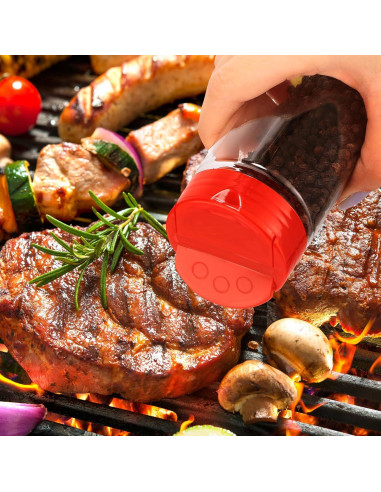 30 Tarros de Plástico para Especias Uiifan 250 ml con Tapa Abatible