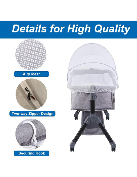Cubierta de Cuna Portátil Sunjoy Castle con Red Antimosquitos
