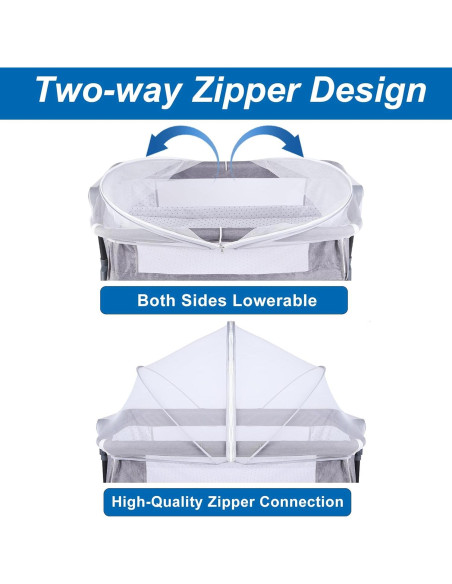 Cubierta de Cuna Portátil Sunjoy Castle con Red Antimosquitos