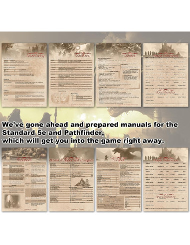 Pantalla DM D&D A-LAND 4 Paneles 93.98 cm Ancho