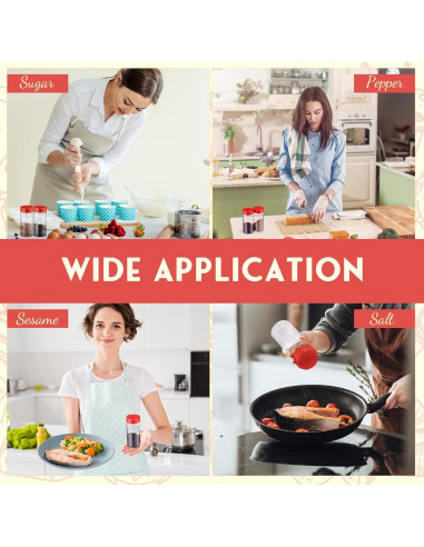 30 Tarros de Plástico para Especias Uiifan 250 ml con Tapa Abatible