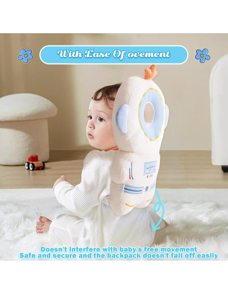 Cojín Protector de Cabeza para Bebés Elefante + 3 Rodilleras