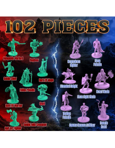 Conjunto de Mini Figuras RPG 102 Pcs - Héroes Míticos 2