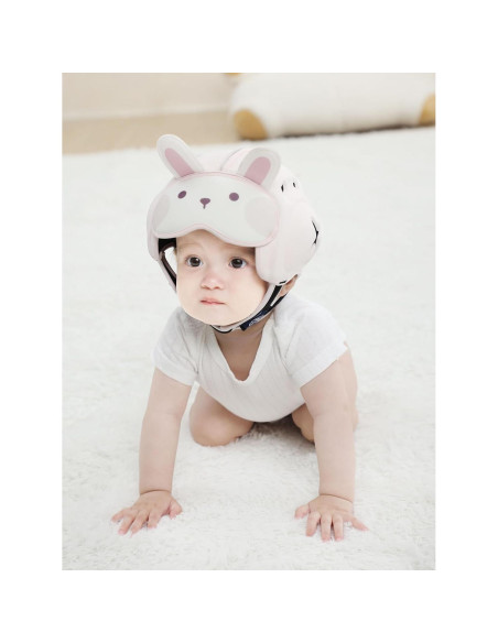 Casco de Seguridad Bebé AnjeeIOT Rosa Ajustable 6-24 Meses