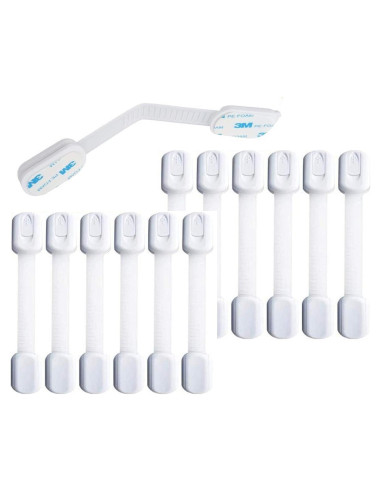 Bloqueos de Seguridad para Bebés Jessa Leona 14 Piezas Blanco