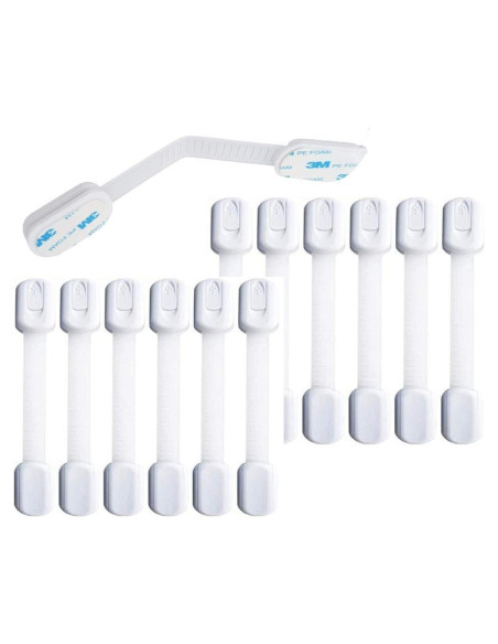 Bloqueos de Seguridad para Bebés Jessa Leona 14 Piezas Blanco