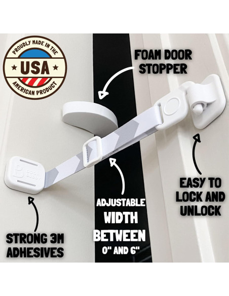 Cierre de puerta para gatos Door Buddy ajustable 0-15 cm